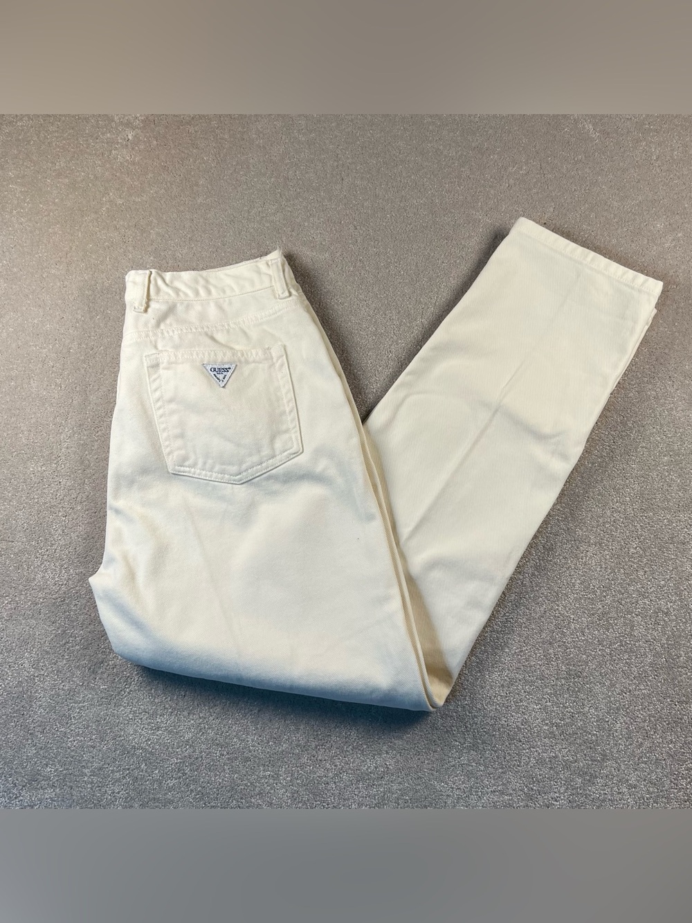 Vintage Guess Jeans Off White/Cream 100% Cotton Women's 31